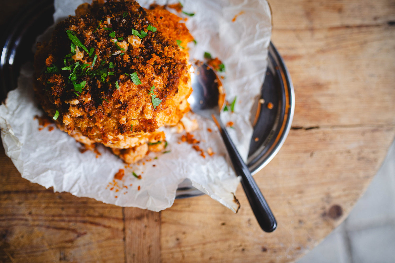 Whole Roasted Cauliflower with BBQ Rodeo Butter