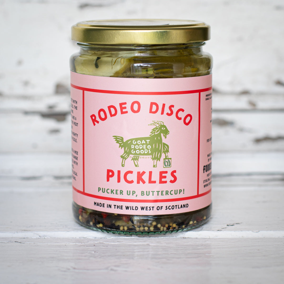 Goat Rodeo Goods Hell or High Water Cucumber Pickles made in Scotland